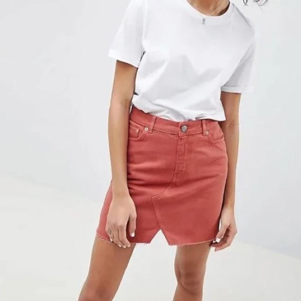 2/$30 NWT ASOS Denim Rust High Waist Mini Skirt
